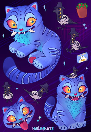 ✦Tiger and Bird Sticker Sheet